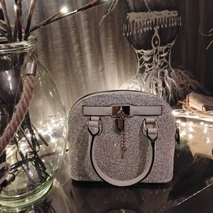 Aldo Elegant Champagne Glitter Handbag. Small. No Call Outs